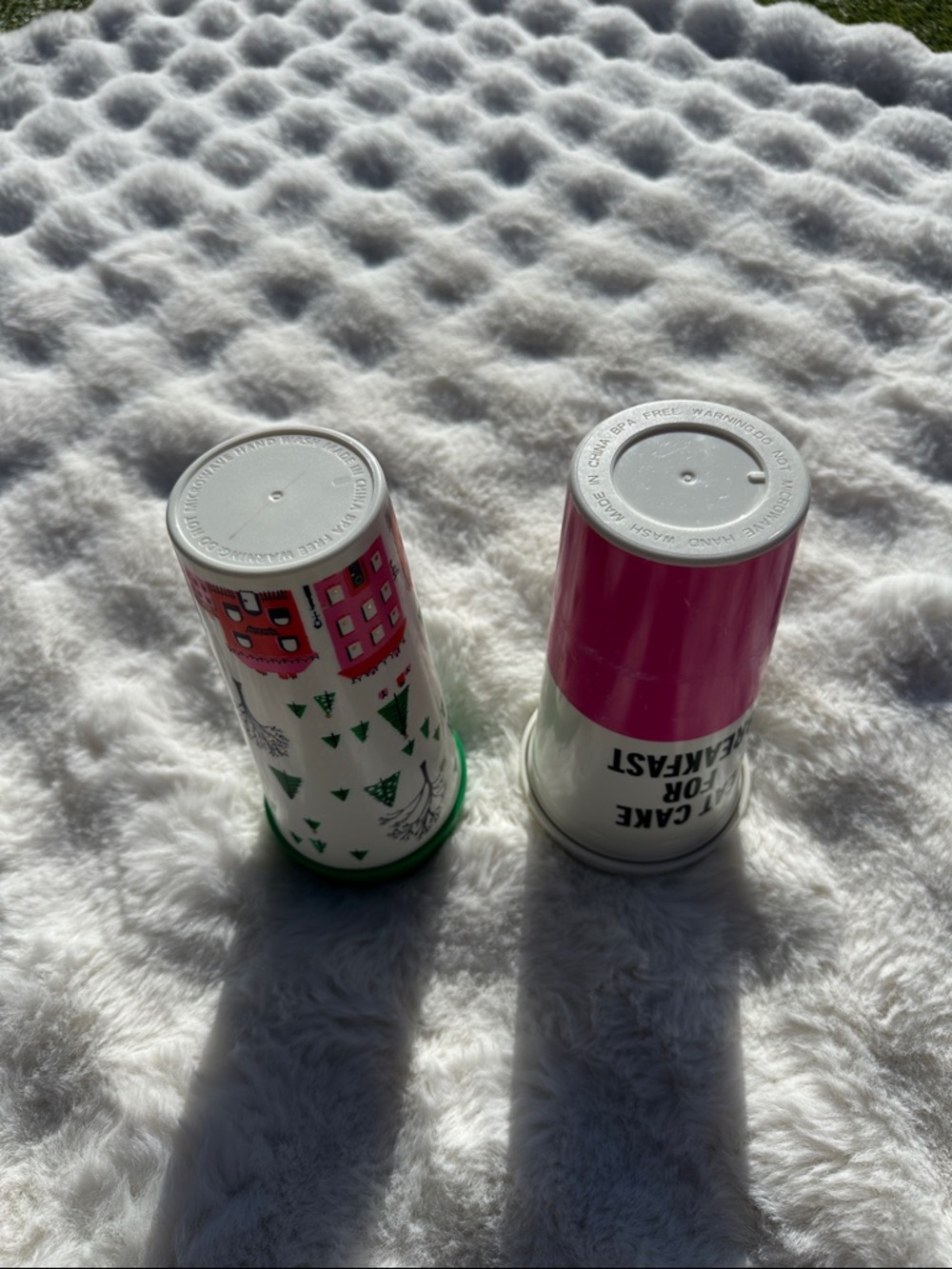 Pair of Kate spade cups. Eat cake for breakfast. Christmas coffee travel mug. - Picture 2 of 6